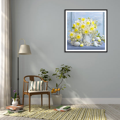 Elegant Flowers - Full Round Drill Diamond Painting 30*30CM