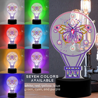 DIY Diamond Painting LED Light Fantasy Butterfly Embroidery Night Lamp Set