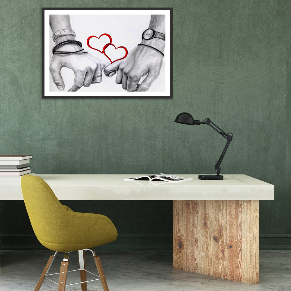 Love Heart - Full Round Drill Diamond Painting 40*30CM