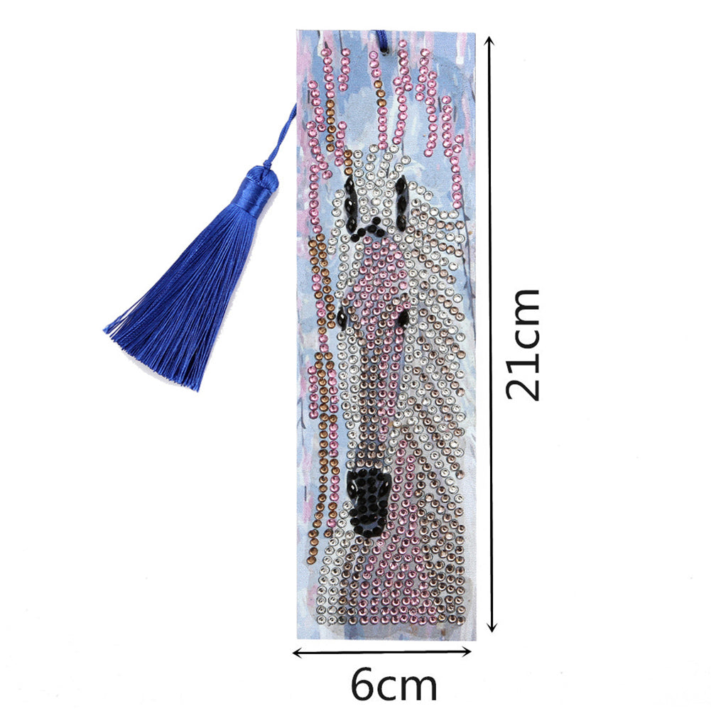 DIY Special Shape Diamond Painting Leather Embroidery Tassel Book Mark Gift