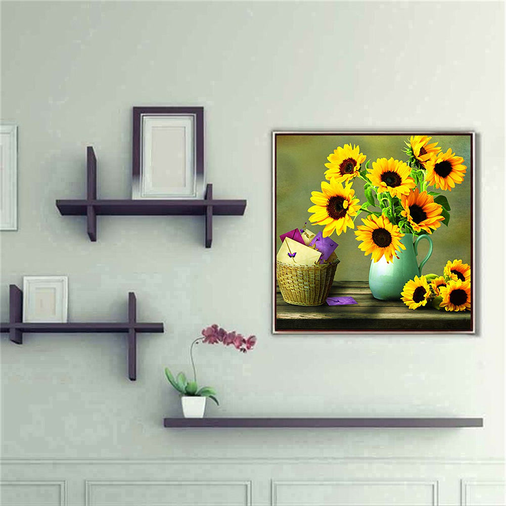 Warm Flowers - Full Round Drill Diamond Painting 30*30CM