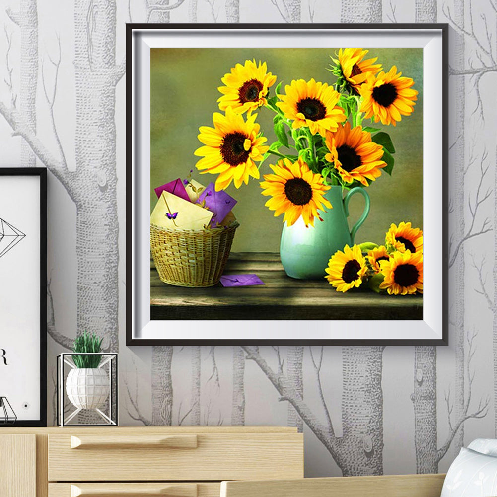 Warm Flowers - Full Round Drill Diamond Painting 30*30CM