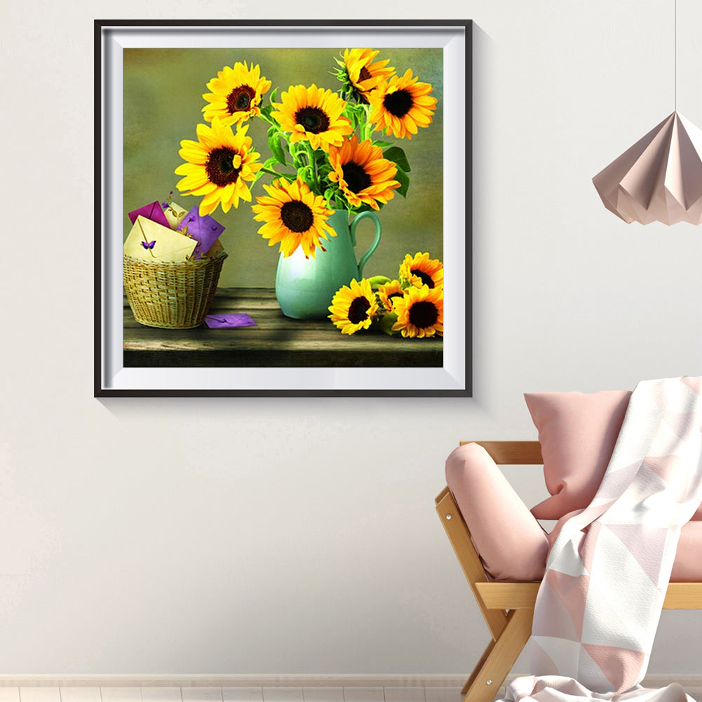 Warm Flowers - Full Round Drill Diamond Painting 30*30CM