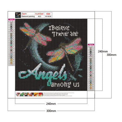 Dragonfly - Full Round Drill Diamond Painting 30*30CM