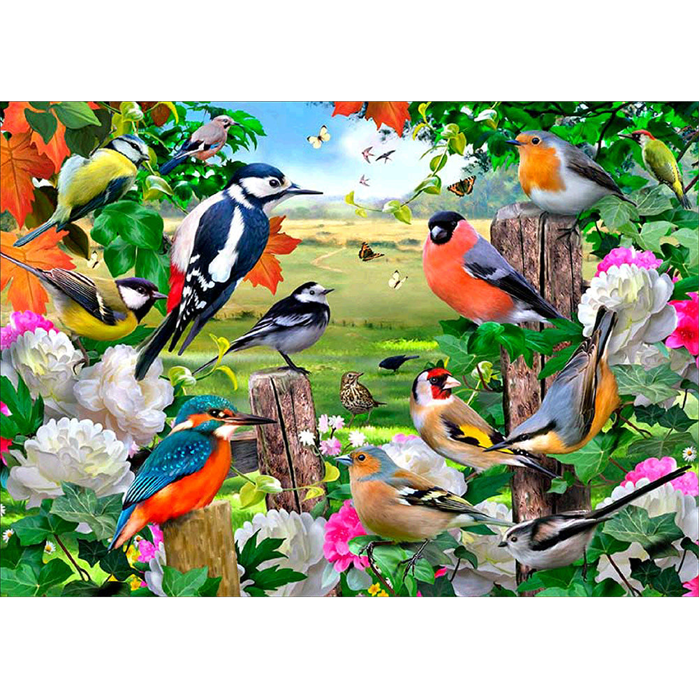 Bird - Full Round Drill Diamond Painting 40*30CM