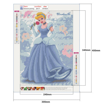 Cinderella Princess - Full Round Drill Diamond Painting 30*40CM