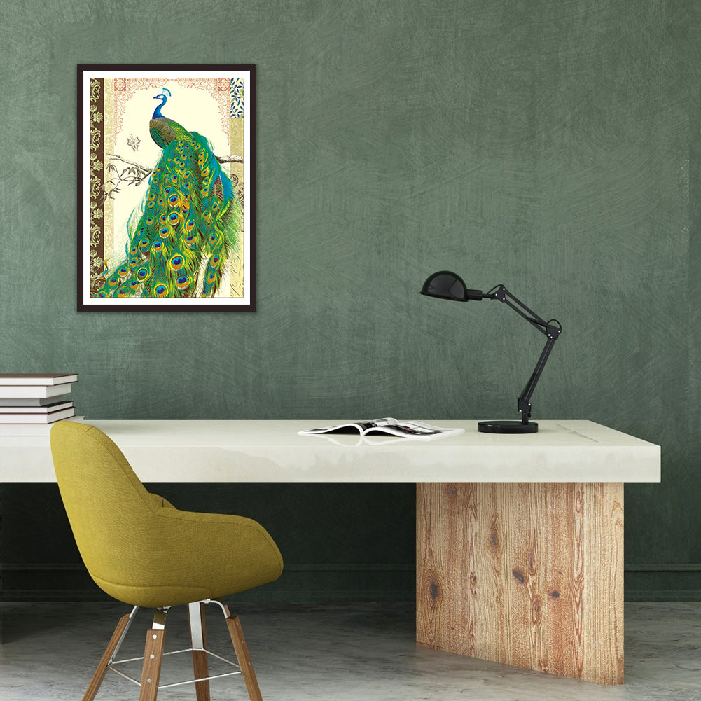 Peafowl - Full Round Drill Diamond Painting 30*40CM