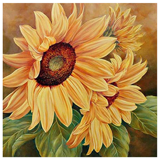 Sunflower - Full Round Drill Diamond Painting 30*30CM