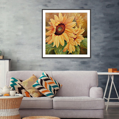 Sunflower - Full Round Drill Diamond Painting 30*30CM