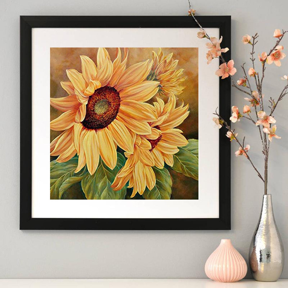 Sunflower - Full Round Drill Diamond Painting 30*30CM