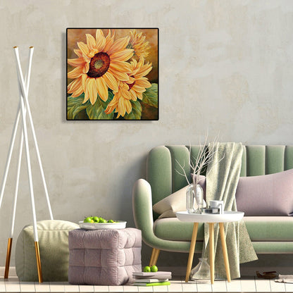 Sunflower - Full Round Drill Diamond Painting 30*30CM