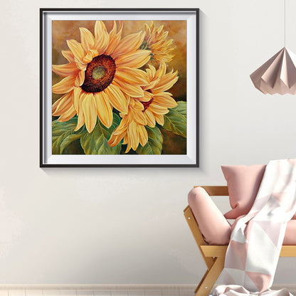 Sunflower - Full Round Drill Diamond Painting 30*30CM