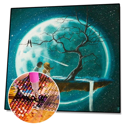 Tree Moon - Full Round Drill Diamond Painting 30*30CM