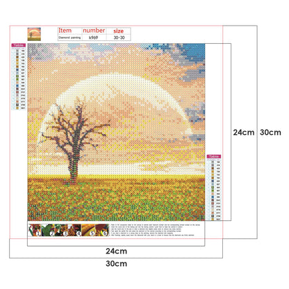 Tree Moon - Full Round Drill Diamond Painting 30*30CM