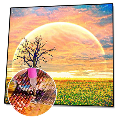 Tree Moon - Full Round Drill Diamond Painting 30*30CM