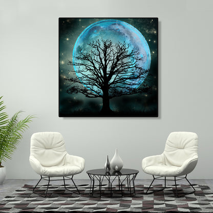 Tree Moon - Full Round Drill Diamond Painting 30*30CM