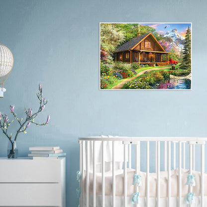 Nature House - Full Round Drill Diamond Painting 40*30CM