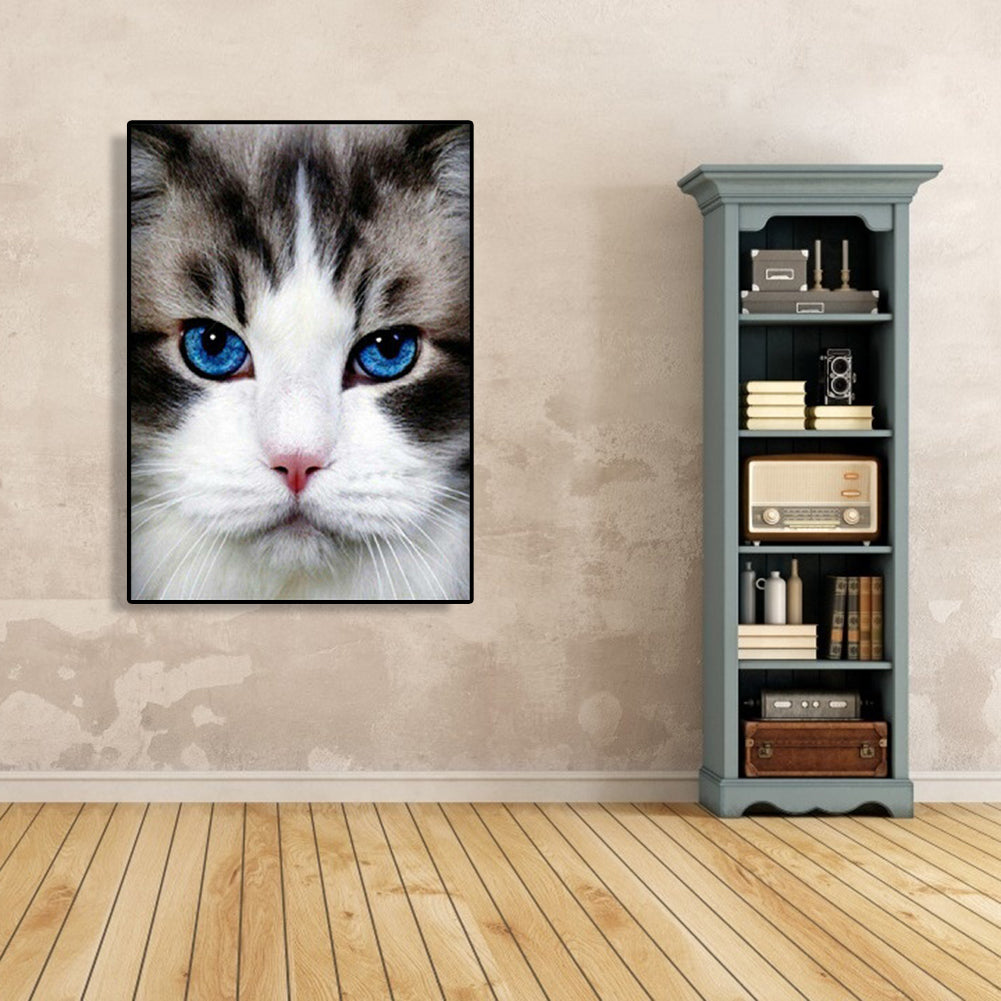 Cat - Full Round Drill Diamond Painting 30*40CM