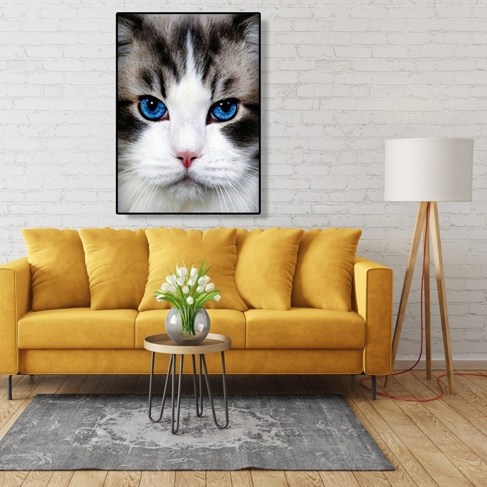 Cat - Full Round Drill Diamond Painting 30*40CM