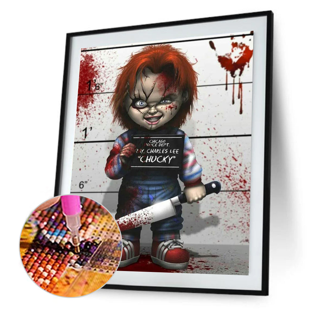 Horror Doll - Full Round Drill Diamond Painting 30*40CM