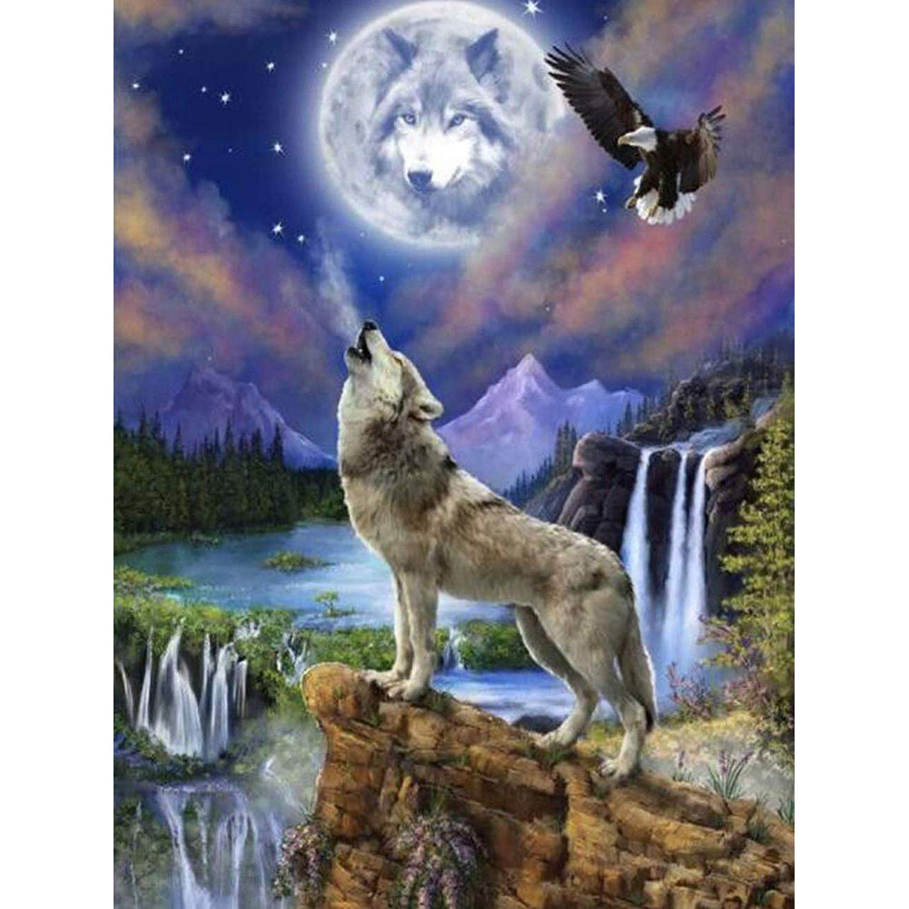 Novelty Wolf - Full Round Drill Diamond Painting 30*40CM