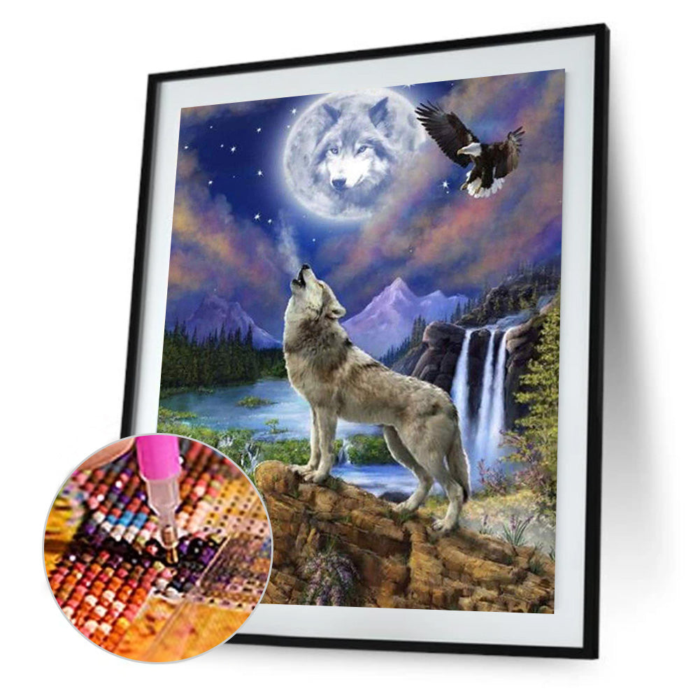 Novelty Wolf - Full Round Drill Diamond Painting 30*40CM