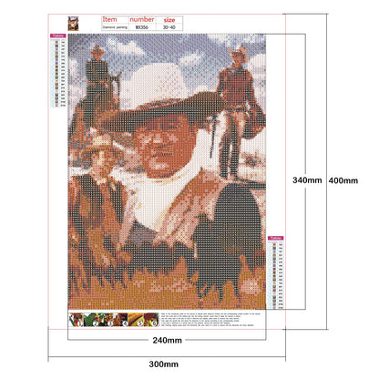 Cowboy Man - Full Round Drill Diamond Painting 40*30CM