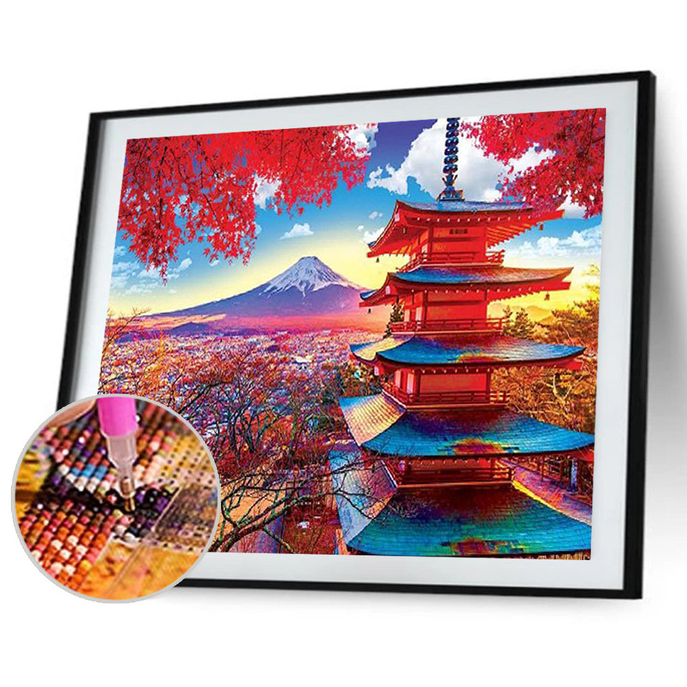 Landscape - Full Round Drill Diamond Painting 45*35CM