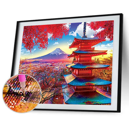 Landscape - Full Round Drill Diamond Painting 45*35CM