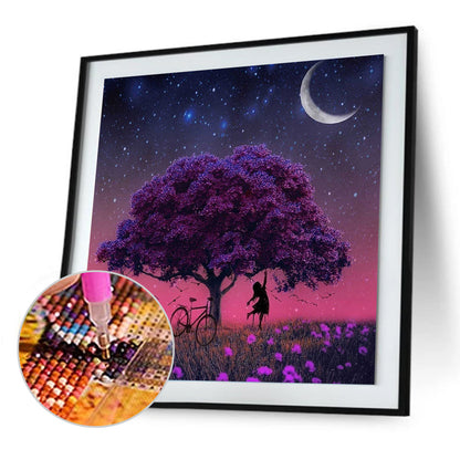 Tree Girl - Full Round Drill Diamond Painting 30*30CM