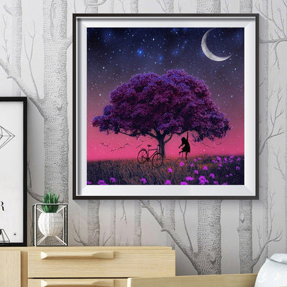 Tree Girl - Full Round Drill Diamond Painting 30*30CM