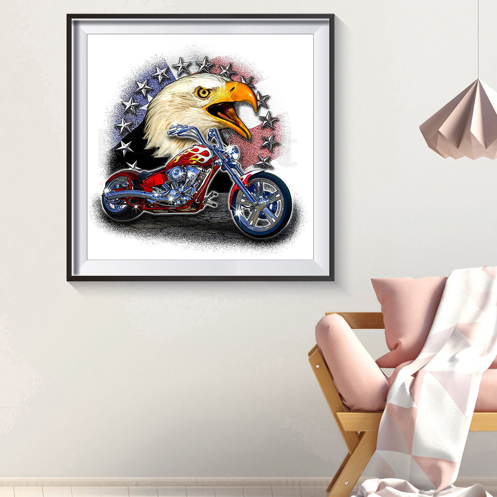 Motorcycle Eagle - Special Shaped Drill Diamond Painting 30*30CM