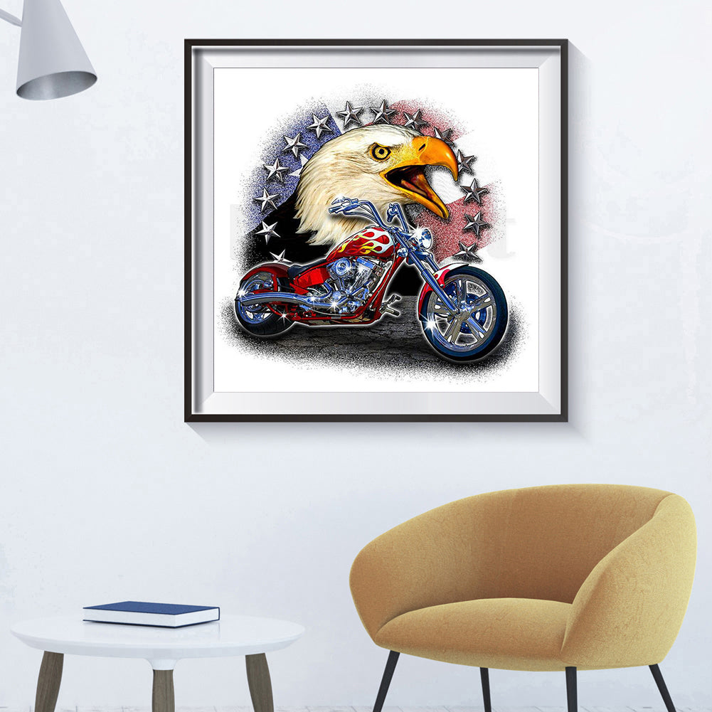 Motorcycle Eagle - Special Shaped Drill Diamond Painting 30*30CM