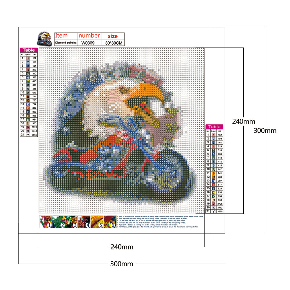 Motorcycle Eagle - Special Shaped Drill Diamond Painting 30*30CM