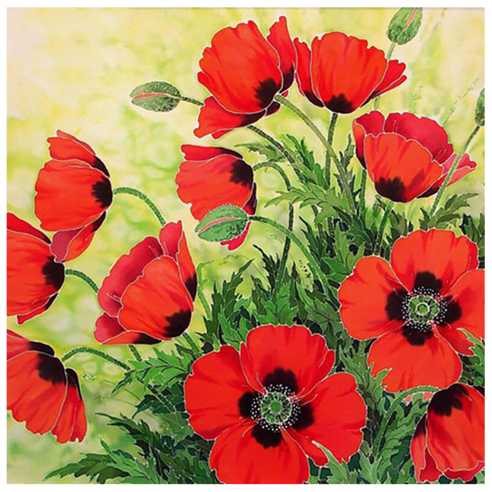 Flower Leaves - Special Shaped Drill Diamond Painting 30*30CM