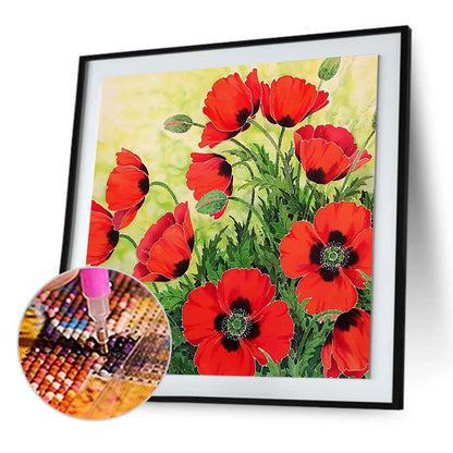 Flower Leaves - Special Shaped Drill Diamond Painting 30*30CM