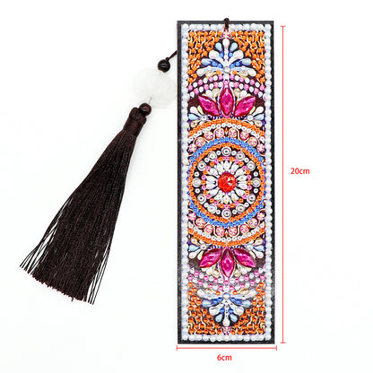 5D DIY Special Shaped Diamond Painting Leather Bookmark for School Office