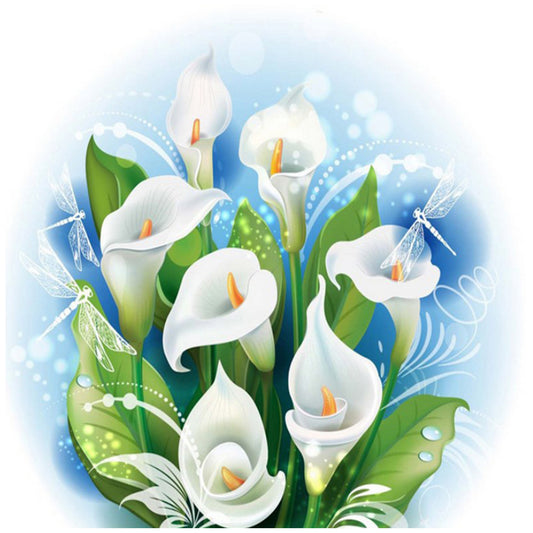 Calla Flower - Special Shaped Drill Diamond Painting 30*30CM