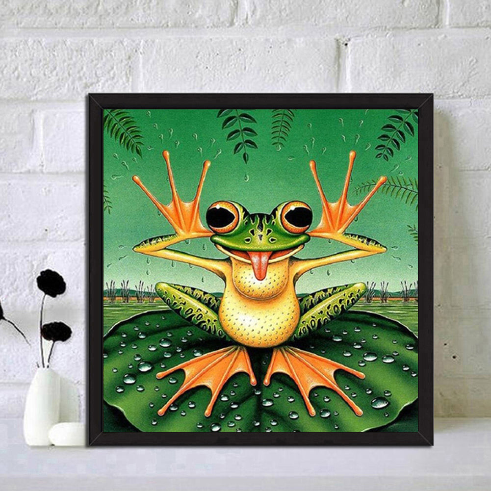 Funny Frog - Special Shaped Drill Diamond Painting 30*30CM