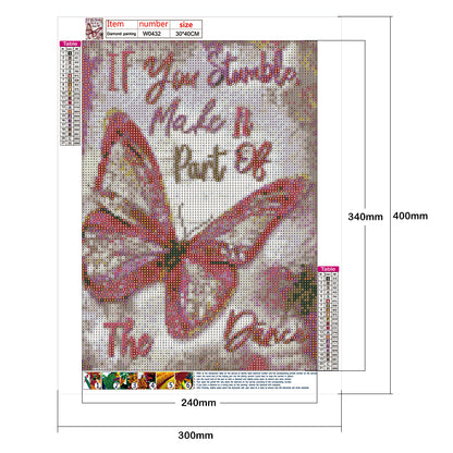 Meaningful Butterfly - Full Round Drill Diamond Painting 40*30CM
