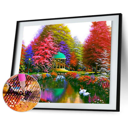 Trees - Full Round Drill Diamond Painting 40*30CM