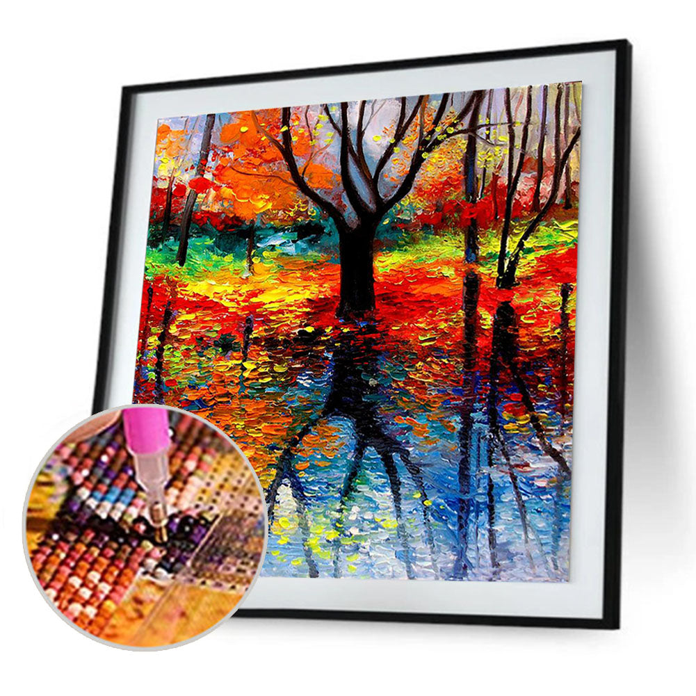 Tree - Full Round Drill Diamond Painting 30*30CM