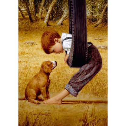 Animal Boy - Full Round Drill Diamond Painting 30*40CM