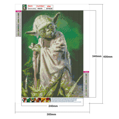 Yoda - Full Round Drill Diamond Painting 40*30CM