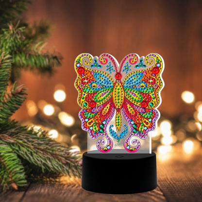 Butterfly DIY Diamond Painting LED Light Embroidery Night Lamp Home Decor