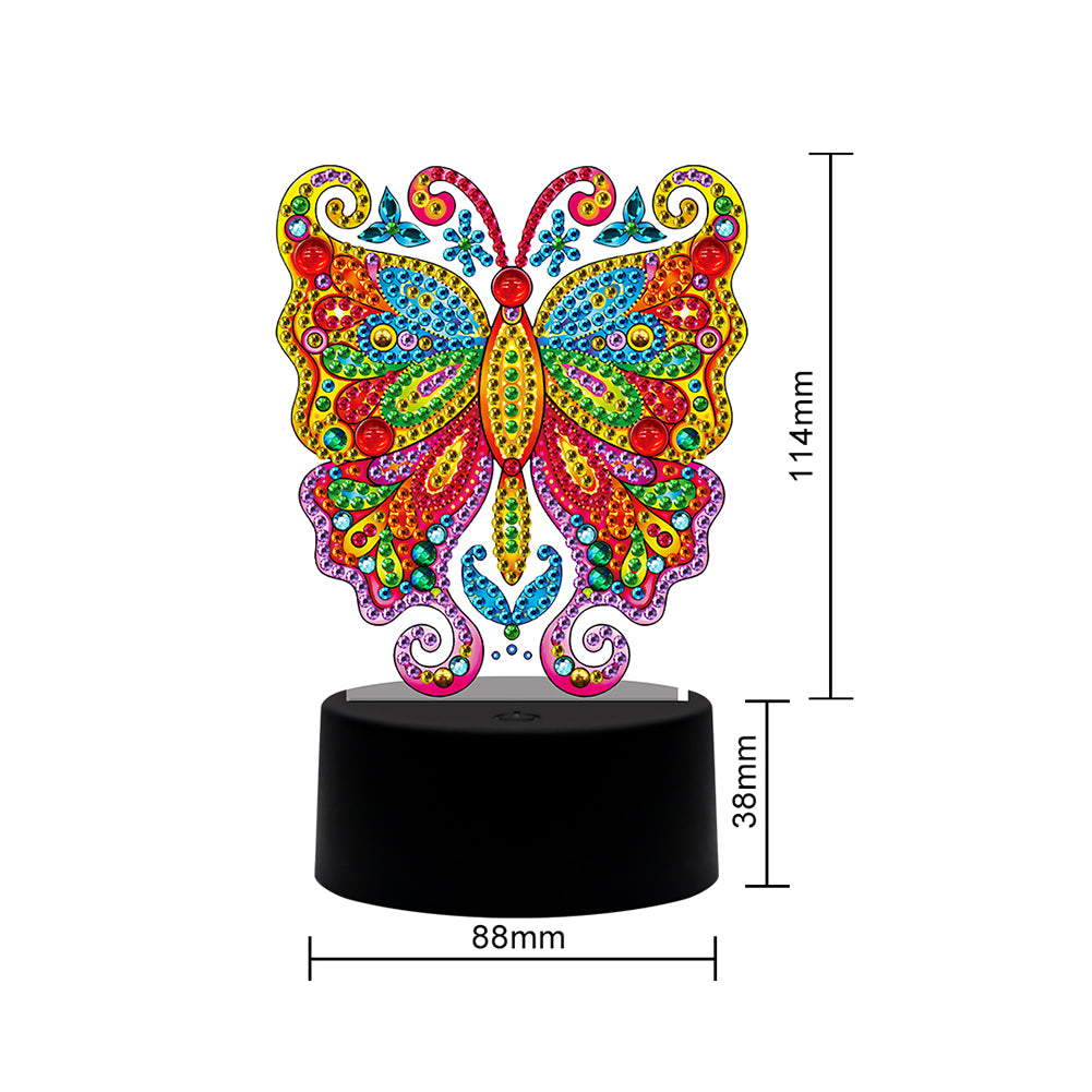 Butterfly DIY Diamond Painting LED Light Embroidery Night Lamp Home Decor