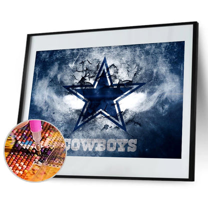 Cowboys Icon - Full Round Drill Diamond Painting 40*30CM