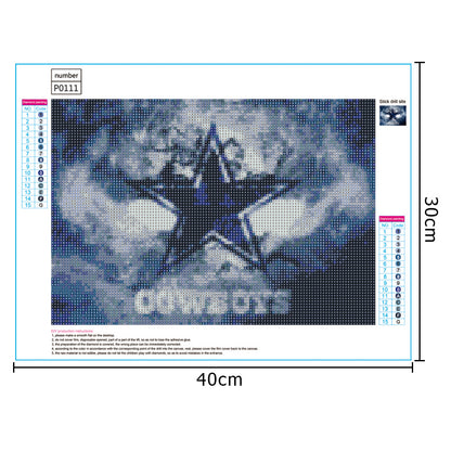 Cowboys Icon - Full Round Drill Diamond Painting 40*30CM