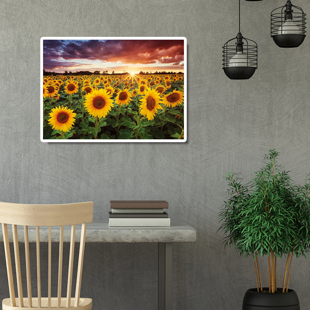 Sunflower - Full Round Drill Diamond Painting 40*30CM