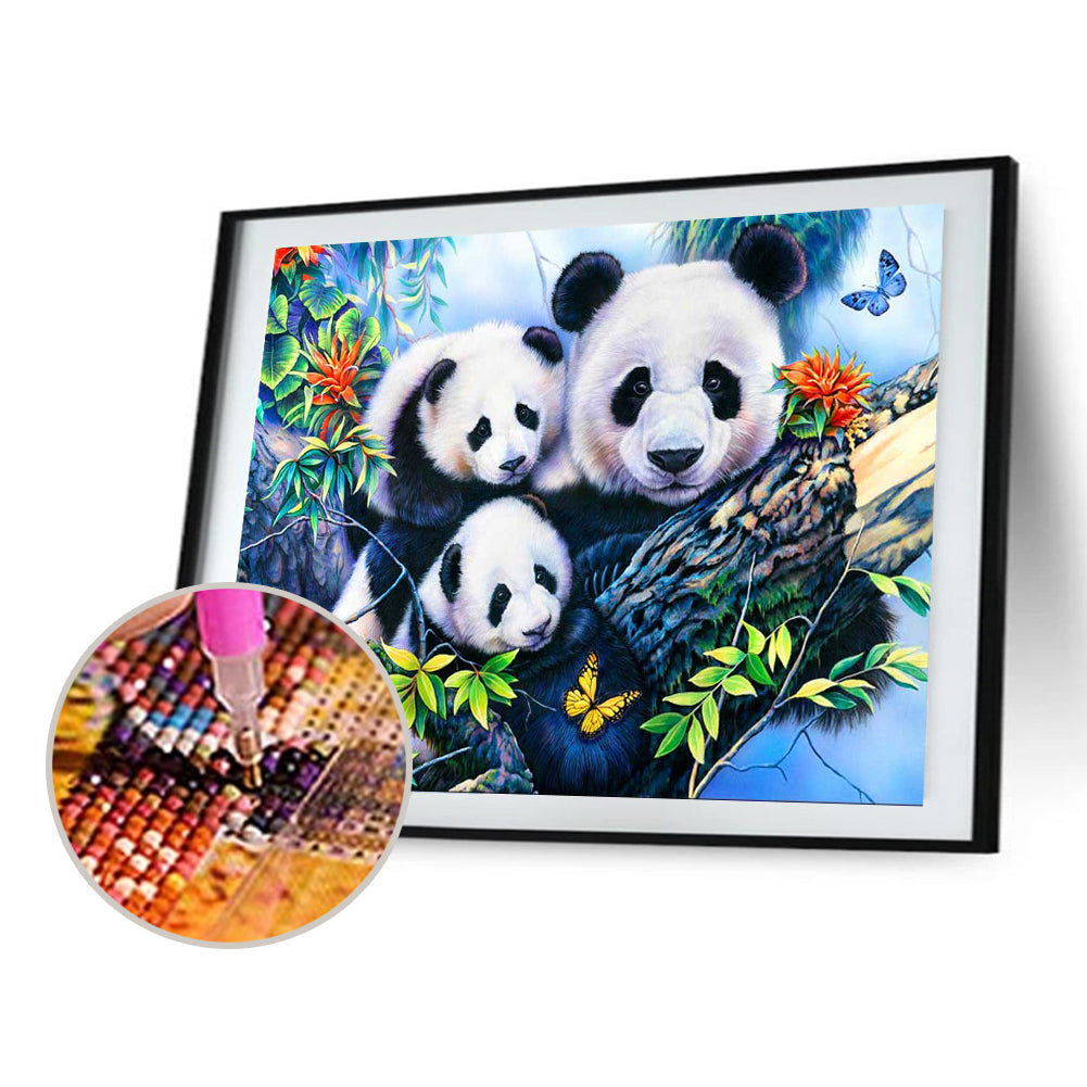 Butterfly Panda - Full Round Drill Diamond Painting 40*30CM